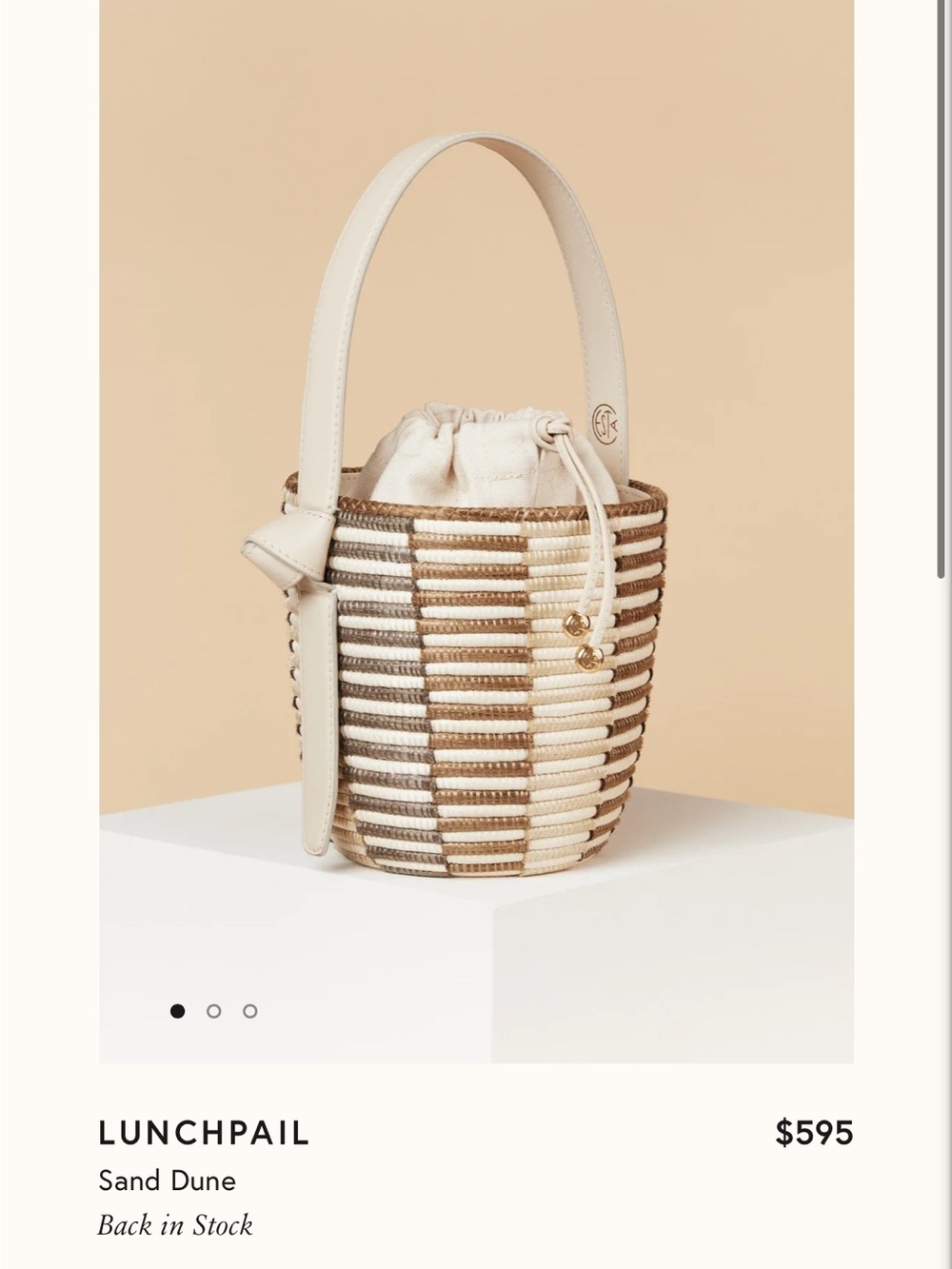 Lunchpail Sand Dune Woven Mini Bucket Bag